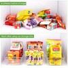 6 Pack Food Storage Organizer Bins Clear Plastic Removable Snack