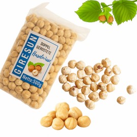 Premium Roasted Turkish Hazelnuts 500 g - Giresun Origin | Natural, Unsalted, Vegan | High Protein & Fibre Content | Ideal for Baking & Snacking (Roasted Hazelnuts 500 g)