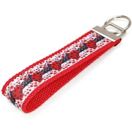 Ladybug Ribbon Keychain Key Fob