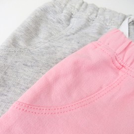 HonestBaby Multipack Harem Sweatpants with Pockets 100% Organic Cotton for Toddler, Baby Boys, Girls, Gray/Pink (2-Pack), 18 Months