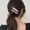 WENJESO 3個セットレトロ アセテート ヘアクリップ 前髪クリップ レディース 一字クリップ サイドクリップ アヒル口クリップ 日常