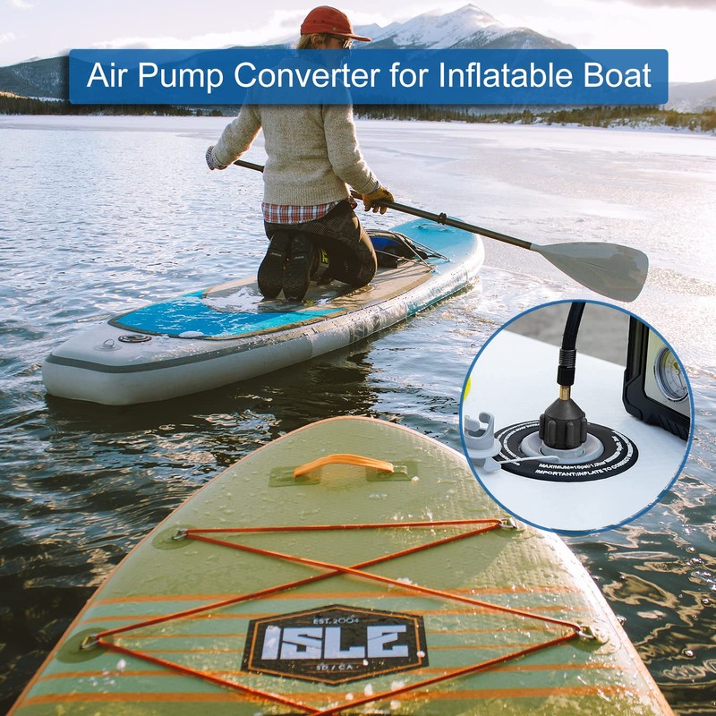 Pack of 2 SUP Pump Adapter, Portable Valve Adapter for