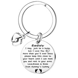 New Dad Gifts Keychain for Father Daddy To Be Keyring Father’s Day Gift First Time Dad Presents