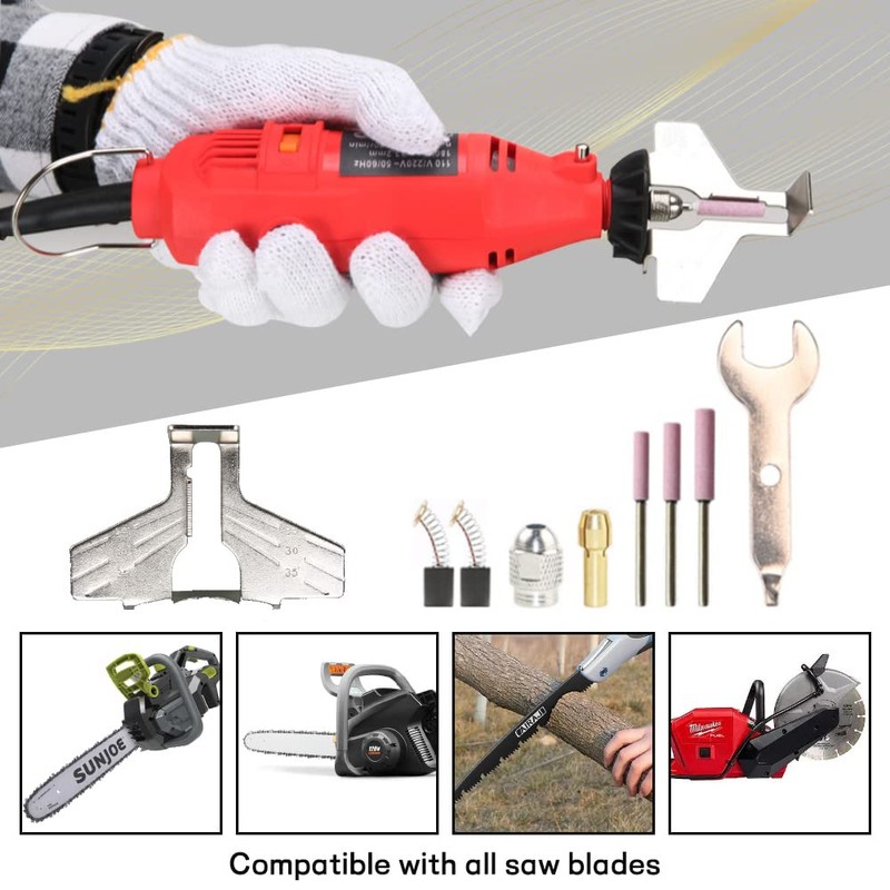 Cordless Chainsaw Chain Sharpener Kit 180W Electric Punch Mill Grinding