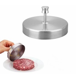 Adjustable Burger Press,Stainless Steel Hamburger Press Patty Maker,Solid Burger Maker for BBQ Grill Barbecue with Non-Stick Patty Papers