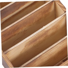 Zerodeko Wooden Phone Storage Box Slot Cellphone Organizer Rustic Desktop Display for Office Home and School and Lightweight Special Occasions