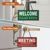 Double-Sided Office Door Hanger Sign, Acrylic Welcome Please Come In,
