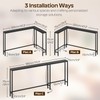 YATINEY Narrow Console Table with Outlets, 70.9" Sofa Table Narrow