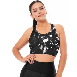 Asul Top Deportivo Mujer Sujetador Licra Dry FIT Dama Bra Sport Ropa Fitness Gym Yoga Running (MX/US, Alfa, Mediano, Regular, Regular, Negro)