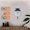 HOMSFOU Silent Wall Clock Wall Hanging Clock Round Cat Kitten