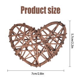 15Pcs Wicker Rattan Balls Decorative Orbs, Handmade Ornaments Vase Filler Twig Orbs Spheres Bowl Fillers House Hanging Ornament DIY Accessories for Wedding Party Christmas Tree Decoration (2)