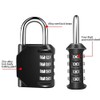 Gym Padlock, 4 Digit Outdoor Waterproof Resettable Combination Padlock for