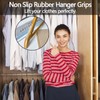 Snnshun 200 Pack Non-Slip Hanger Rubber Grips - Clear Strips,