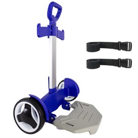 HapBoby Rolling Backpack Cart for Travel, Commuting & Daily Use, Foldable Aluminum Trolley with Adjustable Handle, Lightweight All-Terrain Backpack Carrier – Royal Blue, Quiet Large Wheels