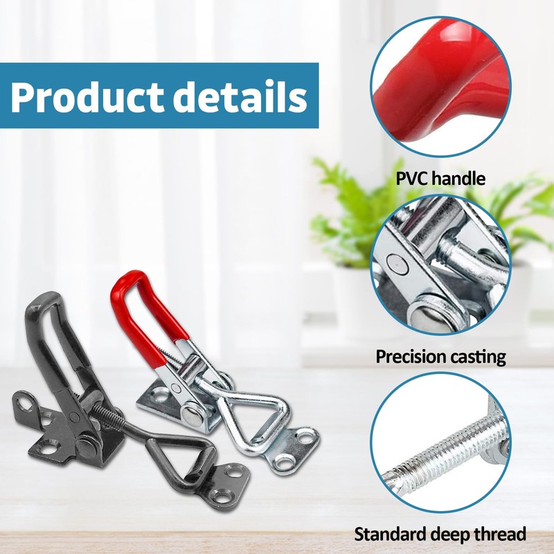 GUOYOU 4 Pcs Adjustable Toggle Clamp Quick Release Toggle Catch