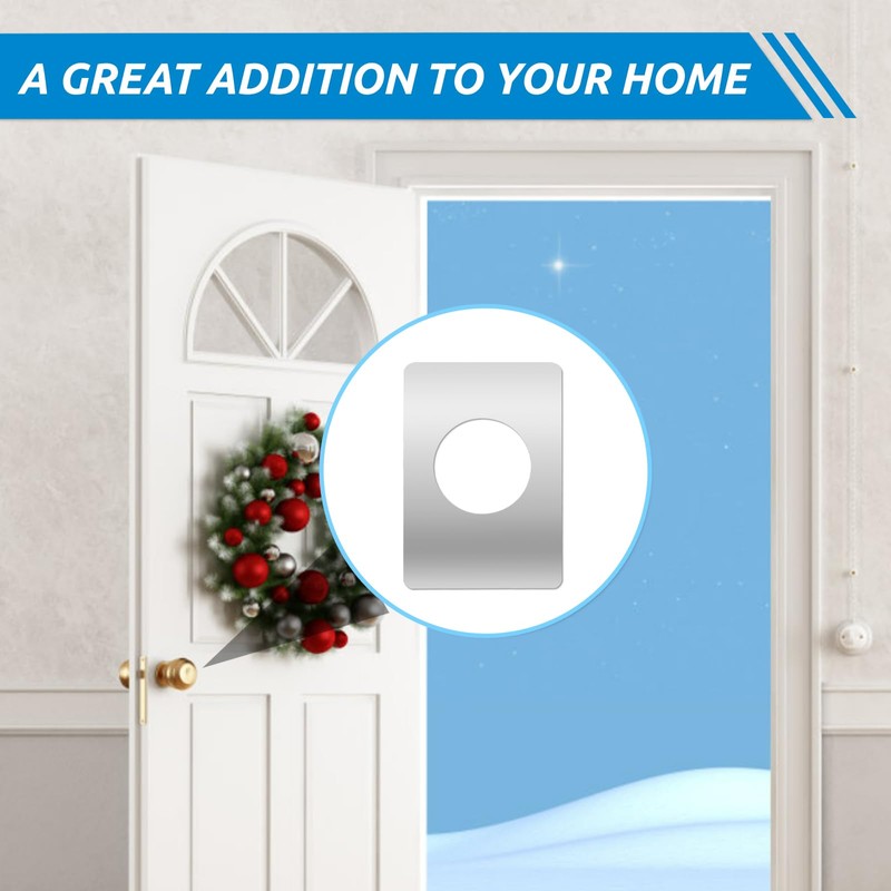 6 PCS Door Reinforcement Plate, Adhesive Door Handle Fixing Cover,