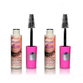 PROS_A Máscara de Pestañas Profesiona| Fórmula Resistente al Agua, Rimel Profesional larga duración | kit de 2 Piezas | Cepillo efecto alargador y da volumen 13g (Clásico Negro)