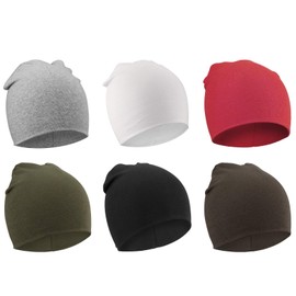 DRESHOW BQUBO 6 Pack Unisex Baby Beanie Hat Infant Baby Soft Cute Knit Cap Nursery Beanie
