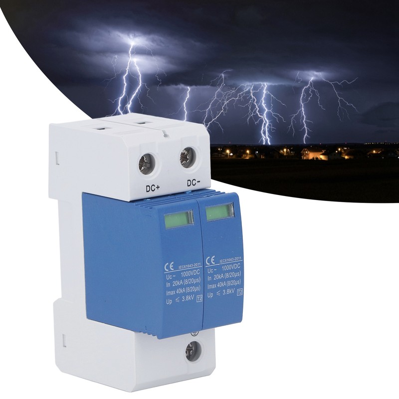 Surge Protective Device SPD Photovoltaic Breaker Protector DC1000V 40KA Blue