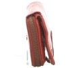 Bear Design Women's Leather Wallet 10 Card Slots Red