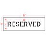 4" Reserved Pavement and Curb Marking Stencil - 1/8" (.125")