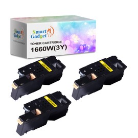 Smart Gadget 3_Pack Compatible Toner Replacement for Dell 1660W Yellow Toner Cartridge to use with 332-0402 C1660W C1660 1660 Laser Printers