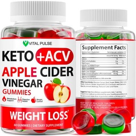 Vital Pulse Keto Apple Cider Vinegar Gummies for Immune Health & Digestion - Natural, Gluten-Free, Non-GMO - Made in The USA