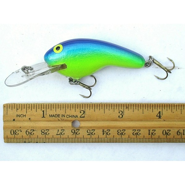 ALL AMERICAN Awesome Balsa Wood Crankbaits 1ct BASS RAINBOW 4"