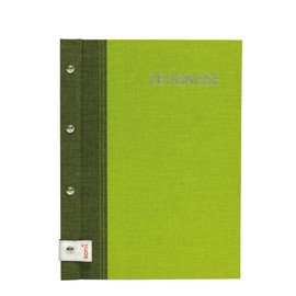 Roth Certificate Folder Bicolour with Book Screws - Expandable and suitable for up to 24 Certificates - document folder, Olive green