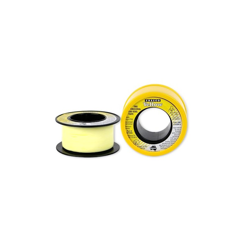 Unasco Yellow Gas Seal Thread Seal Tape (ATY0) 1/4 in.