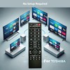 Universal Remote Control for Toshiba TV, Replacement for All Toshiba