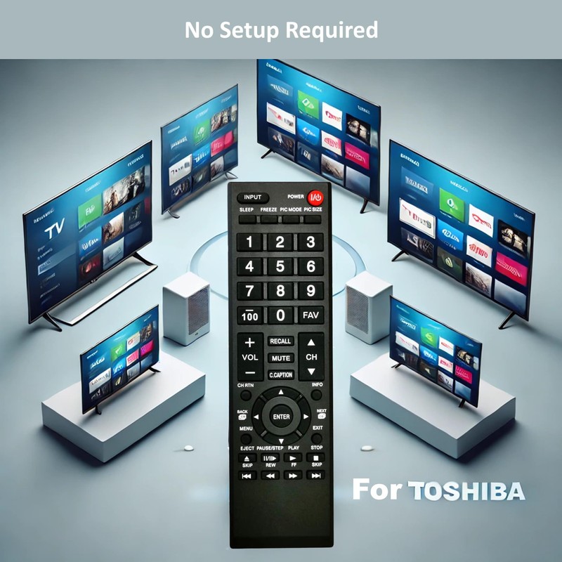 Universal Remote Control for Toshiba TV, Replacement for All Toshiba