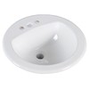 KINGSMAN 19 Inch Durable Round Topmount/Self Rimming/Drop In Vitreous Ceramic