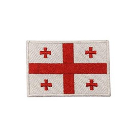 Georgia Country Flag Logo Patch Embroidered Applique Georgia Country Flag Patch Iron On Patch Sew On Patch Emblem