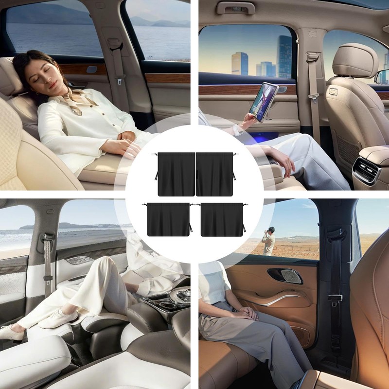 Car Window Curtains, Car Window Shades - Rear Seat and