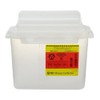 BD 5.4 Quart Translucent White Horizontal Entry Sharps Container -