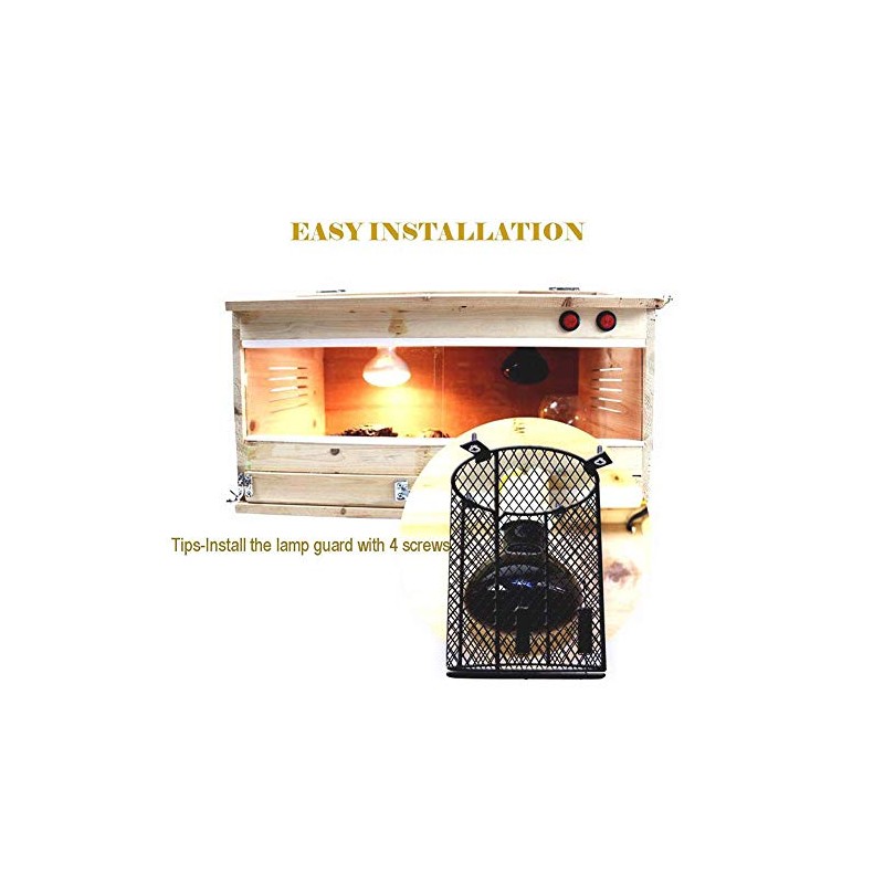 Heater guard Reptile Heating Lamp Shade Anti-Scald Cylindrical with Screws