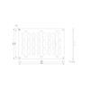 300x200mm (12x8") Sliding Grille Made of Sheet Steel – Black