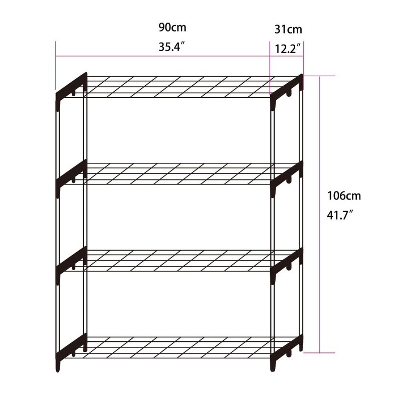 Panana 4 Tier Garden Greenhouse Steel Staging Shelving Plant Stand