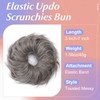 S-noilite Hair Bun Extension Messy Tousled Scrunchie Elastic Rubber Band