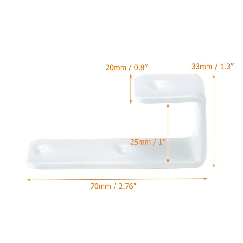 Coshar 8Pcs Stainless Steel J Hooks White 1 Inch Bunk