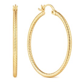 KKR 14K Gold Earrings for Women Statement 14K Gold Hoop Earrings for Women