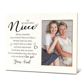 BXVRT Niece Photo Frame, Gifts For Nicec From Aunt Uncle, To My Beautiful Niece Picture Frame Gifts For Birthday Christmas Graduation, Love Quote Frame Family Gifts For Home Decor -129