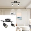 Flush Mount Ceiling Track Light Holder 2 Light Rotating Adjustable