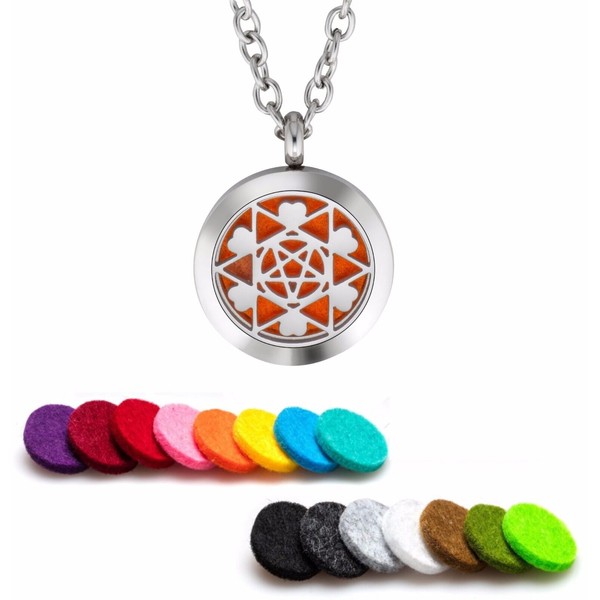 Essential Oil Diffuser Necklace Stainless Steel Aromatherapy Star of David