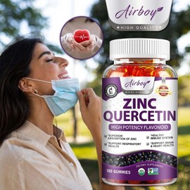Quercetin Gummies - Quercetin 800mg + Black Elderberry 300mg + Zinc 22mg - Chewable Quercetin Supplement - Quercetin for Men and Women, 1 x 60 Tablets / 퀘르세틴 구미 - 퀘르세틴 800mg + 블랙 엘더베리 300mg + 아연 22mg - 츄어블 퀘르세틴 보충제 - 남녀노소 모두를 위한 퀘르세틴, 1개, 60정