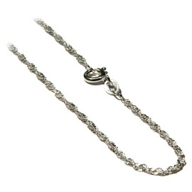 Amber by Graciana LLC. Sterling Silver Singapore Chain 1mm 16 Inches