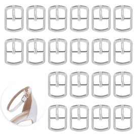 QfwdfcTrenz Metal Single Prong Pin Shoes Buckles, 20pcs Shoes Buckles Metal Single Prong Pin Adjustable Slide Buckle Multi-Purpose Roller Buckle for Bag Leather Belt Backpack Replacement
