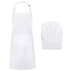 AOROPS Chef's Hat Apron Set, Adjustable Bib Apron, Cooking Apron,