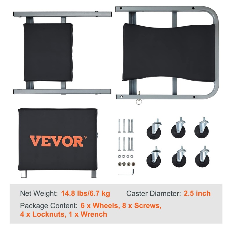 VEVOR Foldable Z Garage Creeper, 40 in, 450 lbs Load